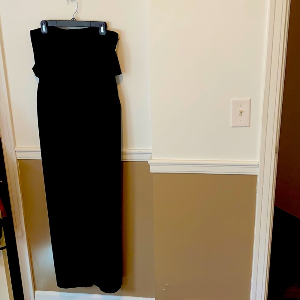 Express black strapless jumpsuit